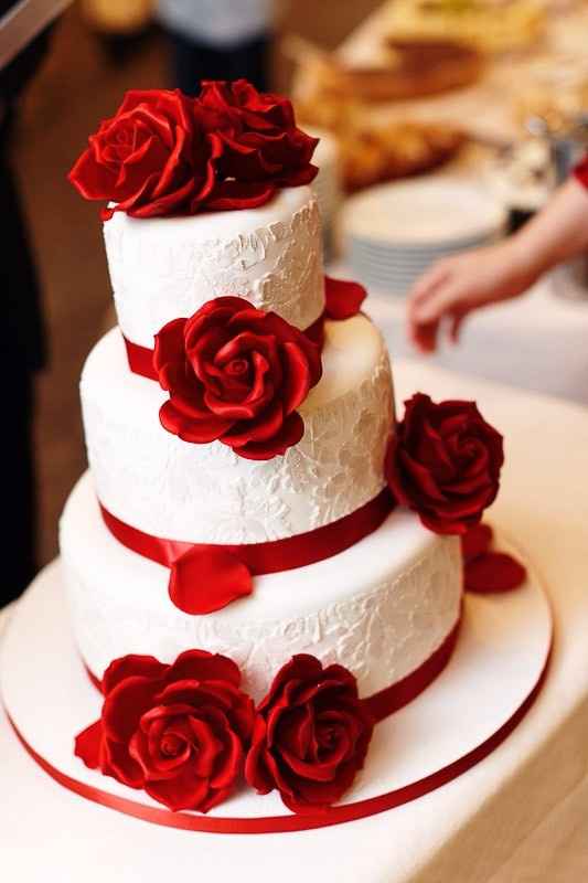 tartas de boda rojo