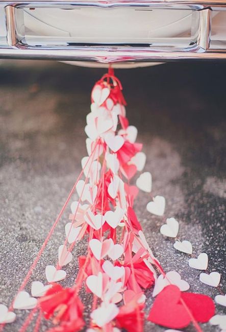 decoración coche de bodas