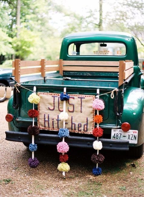 decoración coche de bodas