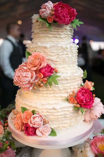 tarta de bodas flores