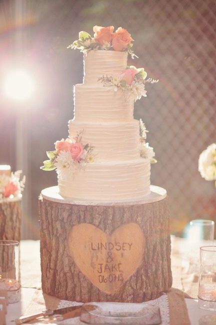 tarta de bodas flores