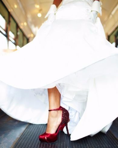 zapatos de novia rojos