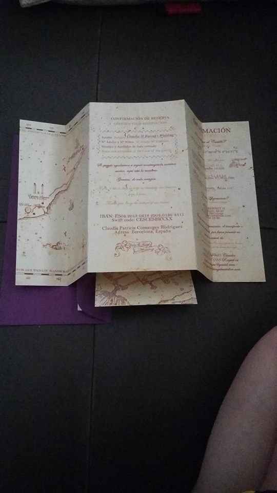 Invitaciones mapa reverso