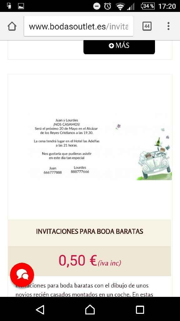 Opiniones pag oulet bodas(regalos,invitaciones...) - 2