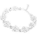 SODIAL(R) Flores Pulsera Joyas Artificiales Para Boda Fiesta