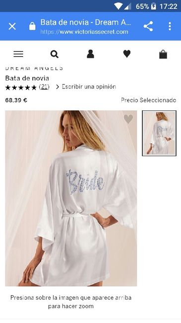 Bata blanca para las fotos antes de la boda - 1