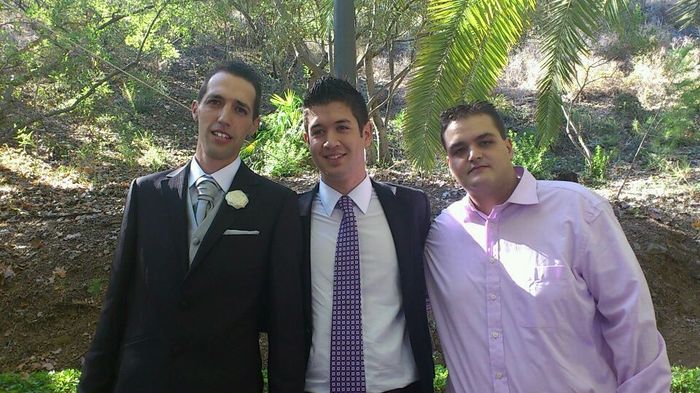El novio y dos amigos!