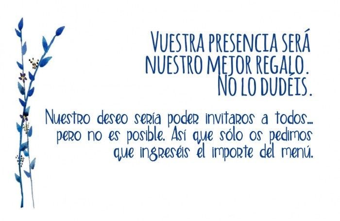 Como poner en la invitación que cada uno se paga su cubierto 1