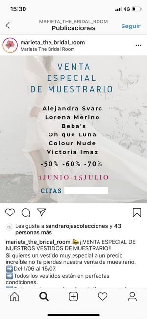 Venta especial vestidos novia de muestrario 1