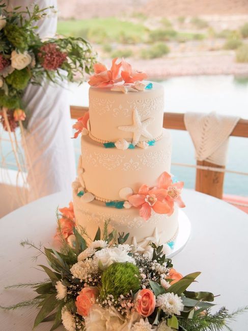 Inspiración tartas para bodas en la playa 2
