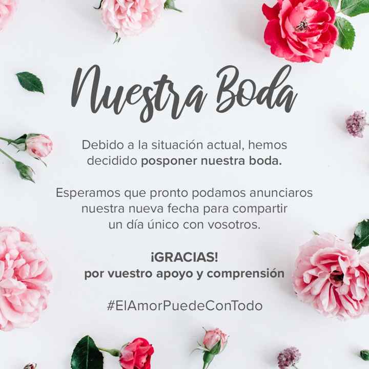 ¿Has tenido que aplazar a boda? Te queremos ayudar a decirlo a los invitados 💕(Dentro fotos) - 2