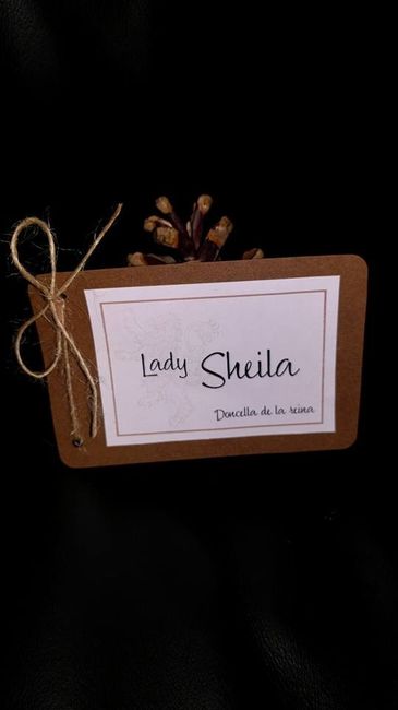 Tarjetas con el nombre del invitado