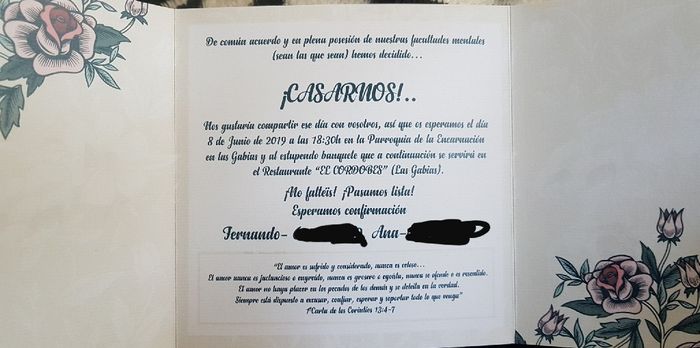 Mis invitaciones, minutas y bolsitas del arroz - 2