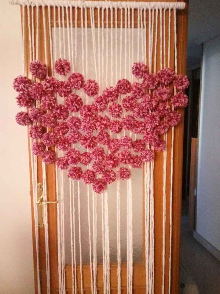 Corazón de pompones - 1