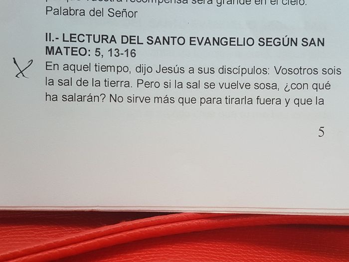 Ayuda, Lecturas y peticiones para iglesia. 1