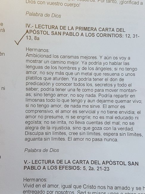 Ayuda, Lecturas y peticiones para iglesia. 3