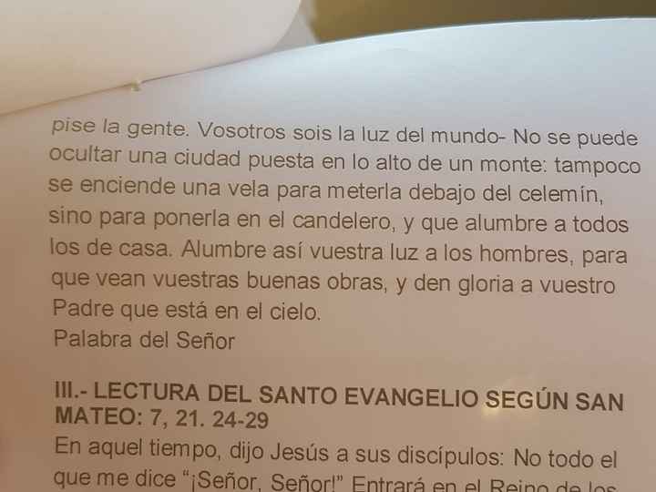 Ayuda, Lecturas y peticiones para iglesia. - 2