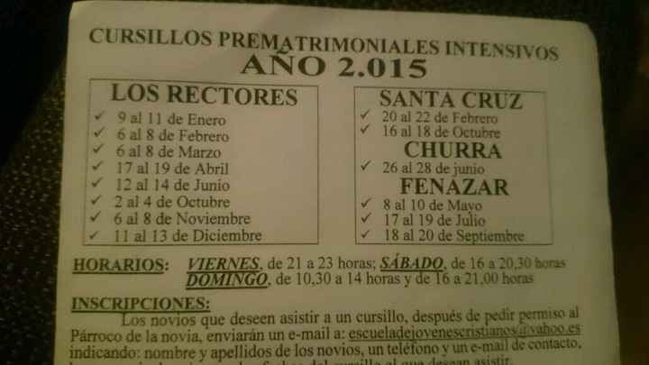 Cursos prematrimoniales intensivos murcia 2015-2016 - 1