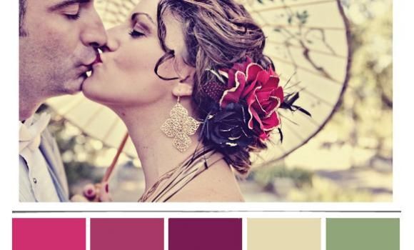 Tocado de novia flor roja oscura