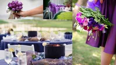 Idea para boda en tonos lilas