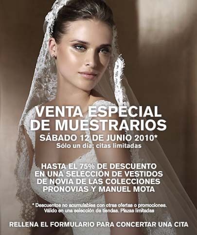 Venta muestrario Pronovias