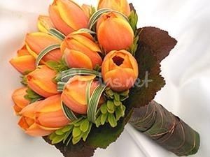 Ramo tulipanes naranjas