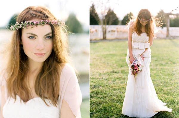 Diadema de flores para novia