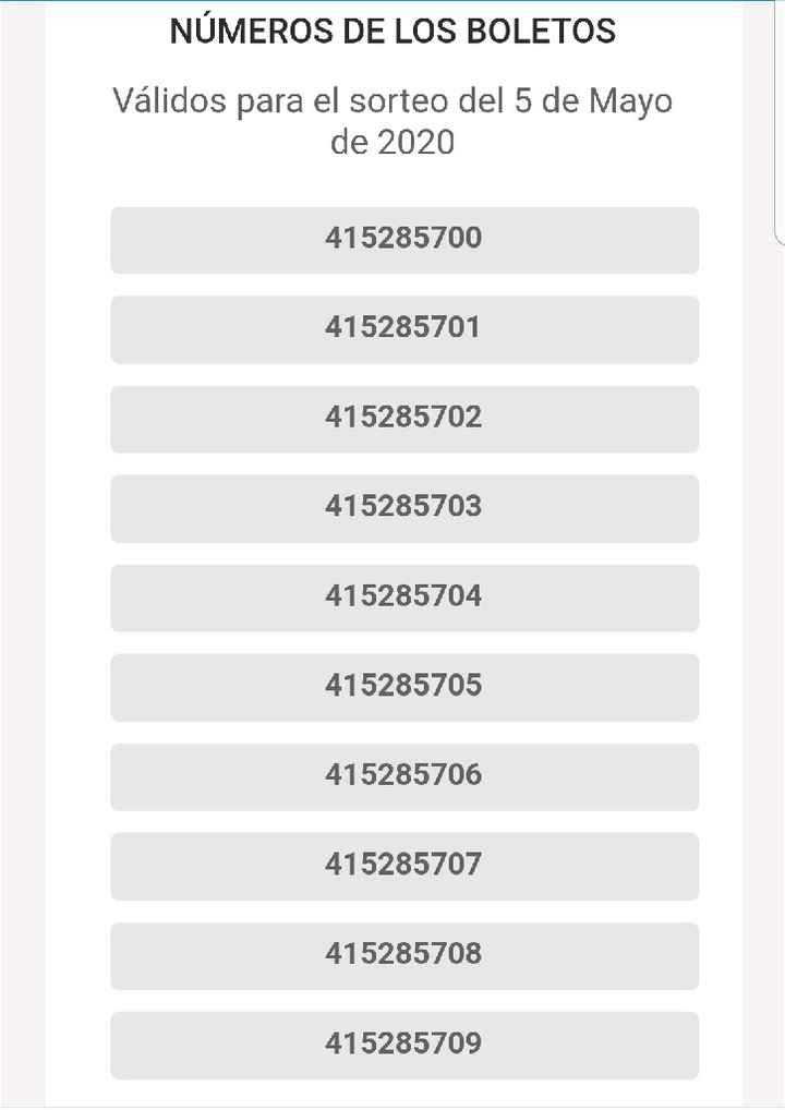 Boletos sorteo - 1