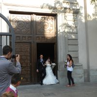 Saliendo de la iglesia