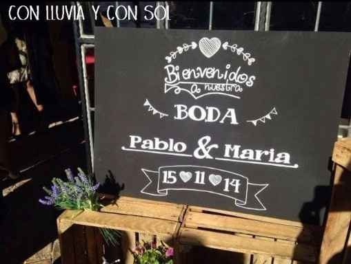 Pizarra boda