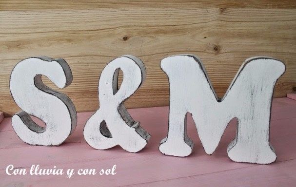 Letras medianas madera