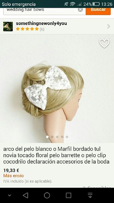 Busco un lazo blanco grande para pelo - 1