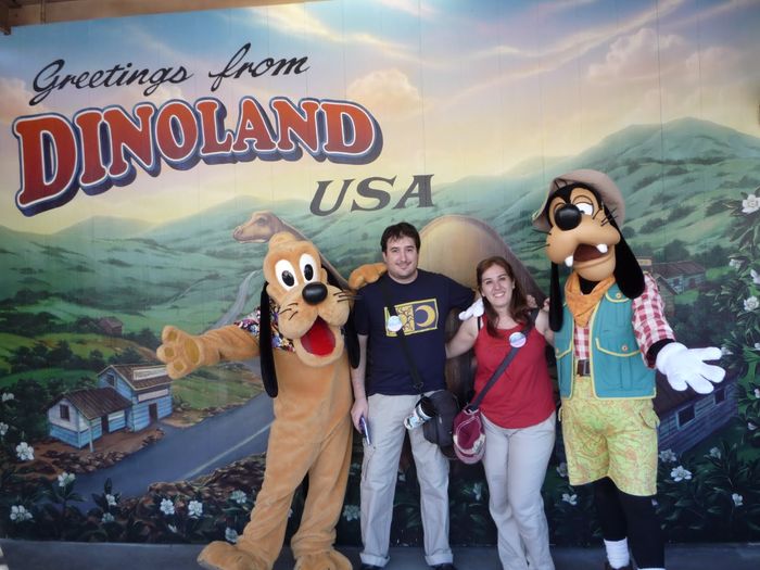 Con Pluto y Goofy
