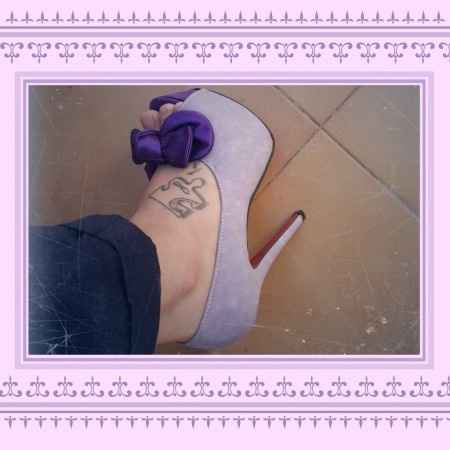 Mis zapatos lilas y morados para el gran dia