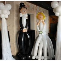 Nuestros novios para el photocall de globos!!!