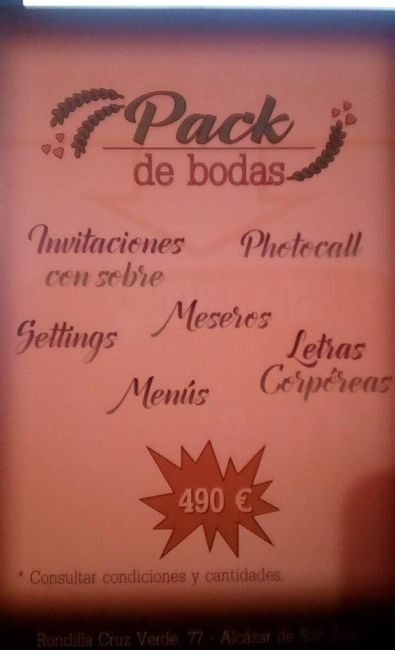 Pack de bodas