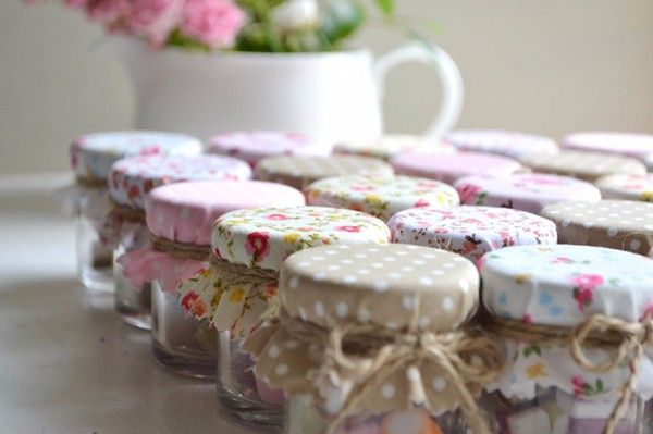 Botes decorados con tela