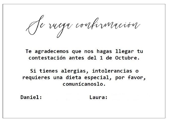 confirmación