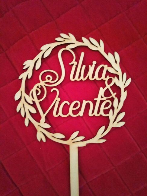 Decoración en la tarta nupcial... Nuestra elección :nombres para la tarta....   Que os parece??? - 1