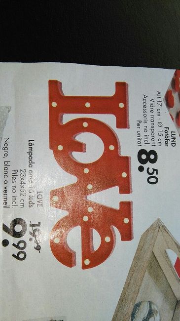 Lámpara love 9,95!! - 2