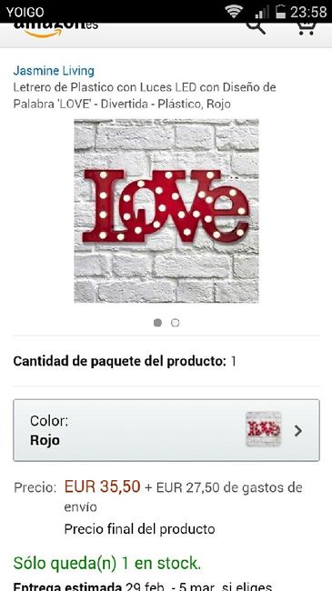 Lámpara love 9,95!! - 1