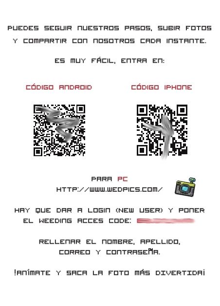 Invitación app fotos