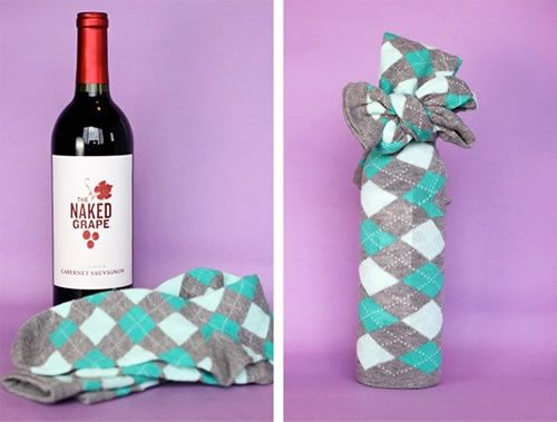 Idea para envolver botella de vino