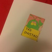Detalle de la invitación por detrás