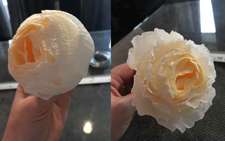 Tutorial para hacer Peonías de papel Crepé - 10