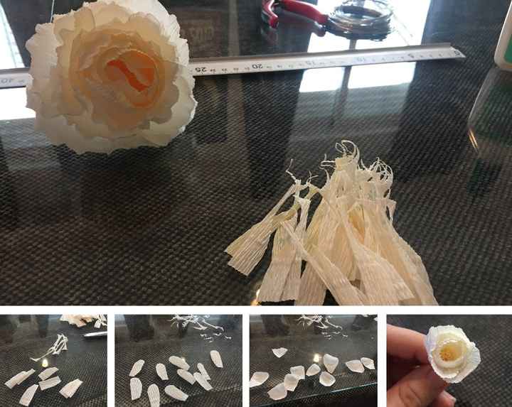 Tutorial para hacer Peonías de papel Crepé - 11