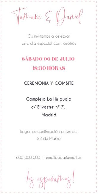 "Tamara y Daniel" . "el diseño de nuestras invitaciones" 3