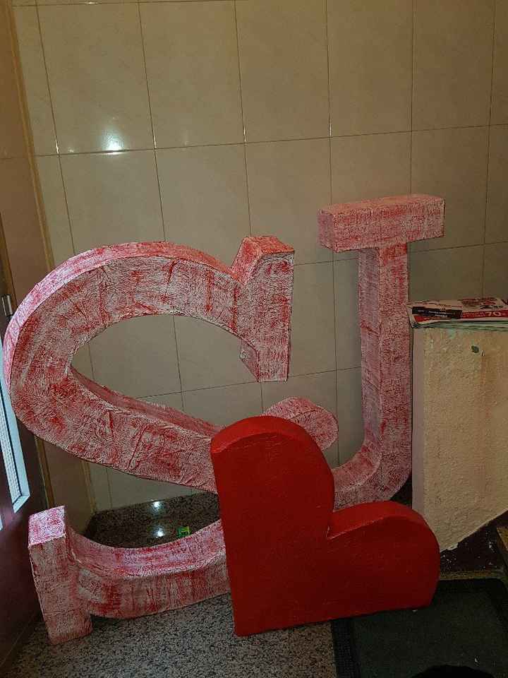 Mis letras xxl caseras acabadas 😁 - 1