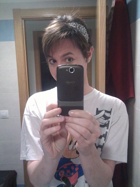 corte y diadema..