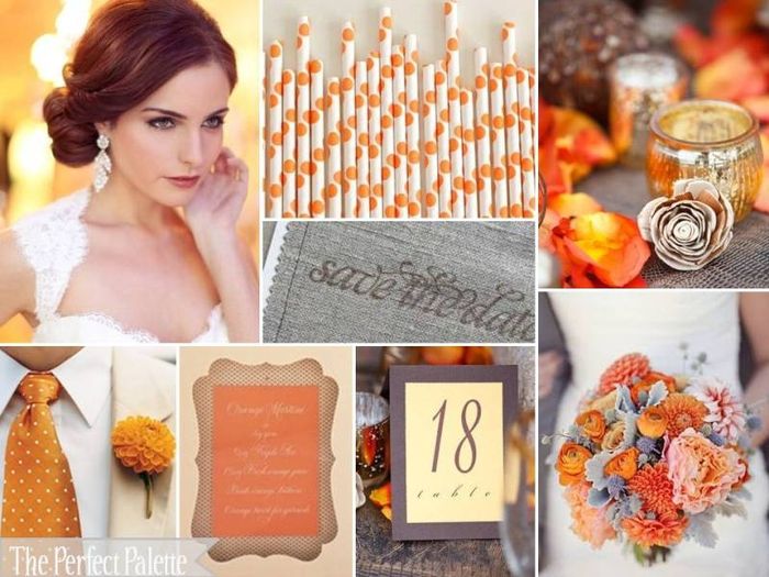 naranja y gris